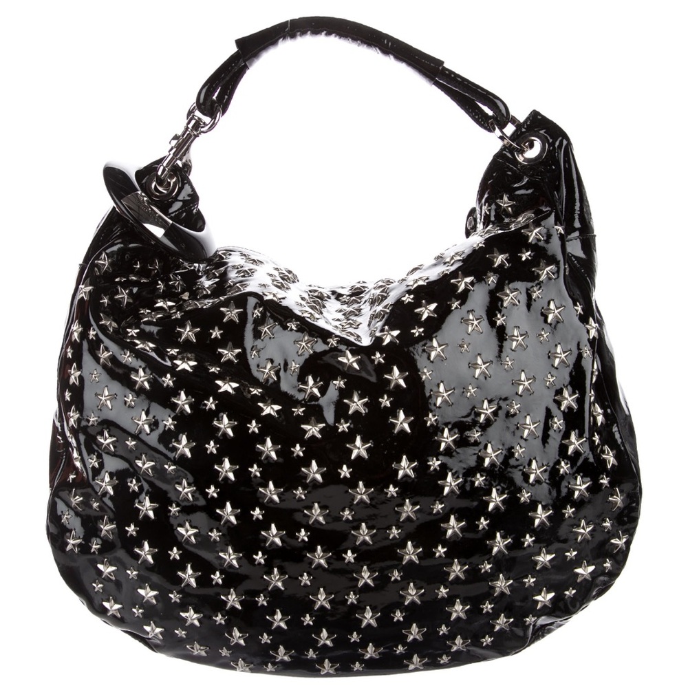 Black Jimmy Choo Sky star hobo with silver-tone hardware